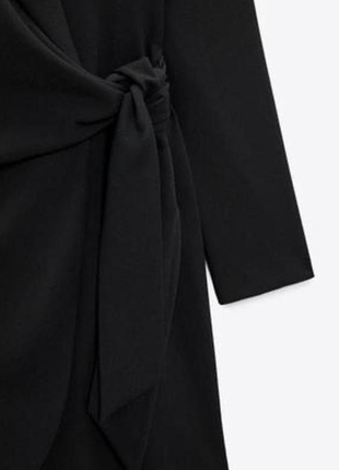 Платье-блейзер, пиджак черная zara с поясом3 фото
