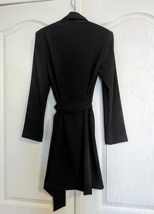 Платье-блейзер, пиджак черная zara с поясом5 фото