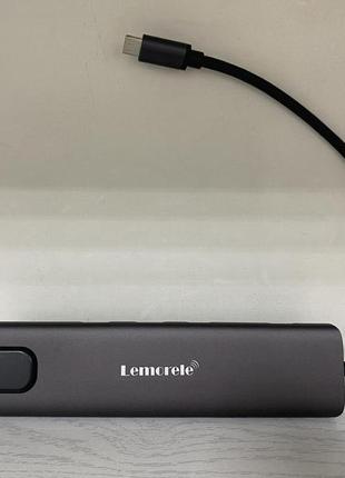 Б/у многопортовый адаптер 9 в 1 lemorele usb c hub