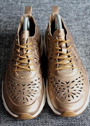 Кроссовки летние nike air max thea joli "metallic golden" оригинал нат кожа!2 фото