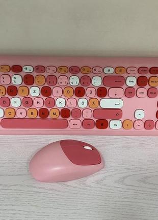 Б/в  набір безпроводової клавіатури та миші 2.4g jelly comb