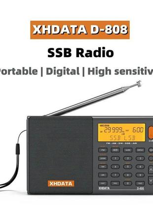 Цифровий радіоприймач xhdata d-808 з rds ssb діапазон air