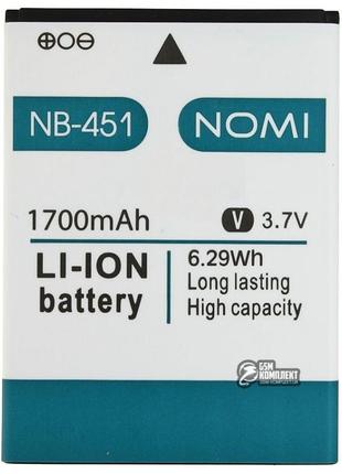 Аккумулятор для nomi nb-451, i451 twist, 1700mah