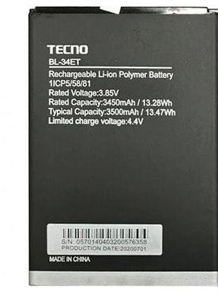Аккумулятор tecno pop 3 (bl-34et)