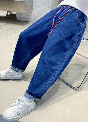 Синие джинсы джогеры для мальчиков