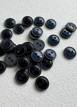 Пуговица рубашечная 600/225 2отв синяя 10мм пластик