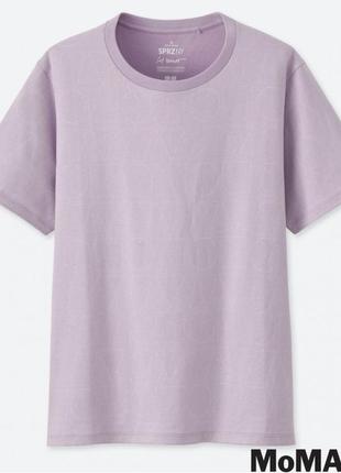 Лавандова футболка "sprz ny" вільного фасону uniqlo