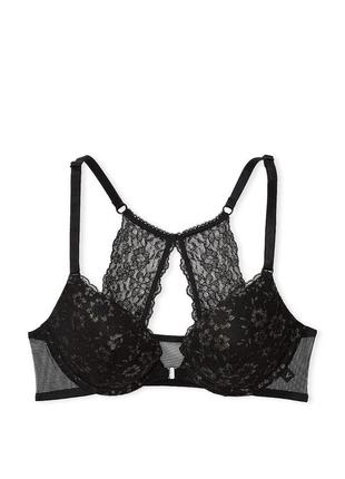 Комплект бюстгальтер push-up кружевной victoria's secret sexy tee posey lace push-up bra3 фото