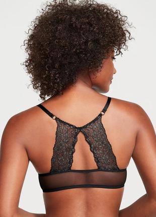 Комплект бюстгальтер push-up кружевной victoria's secret sexy tee posey lace push-up bra2 фото