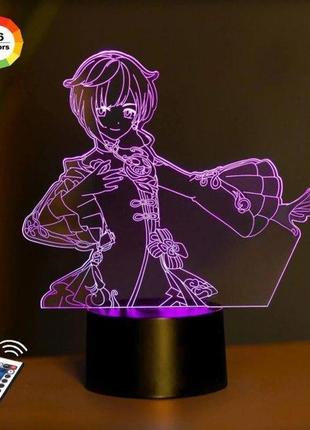 Ночник-светильник 3d genshin impact "син цю" 3dtoyslamp 25х15 см  cl0029276