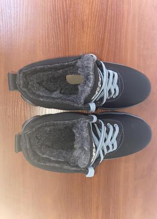 Ботинки мужские зимние подростковые черные - черевики зимові підліткові чоловічі чорні6 фото