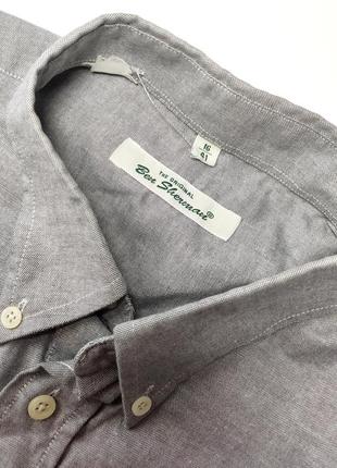 Рубашка мужская серого цвета от бренда ben sherman xl5 фото