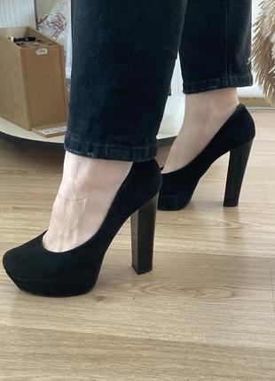 Туфли замшевые