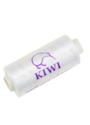 Универсальная швейная нитка 40/2 kiwi 400 ярдов белые3 фото