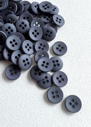 600/218 пуговица рубашечна  4отв синяя 13мм пластик