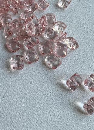 600/051 ґудзик блузочний прозорий рожевий 12/10мм пластик