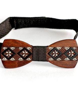 Деревянная галстук-бабочка 11х4 см gofin wood деревяный (2000000306452)2 фото