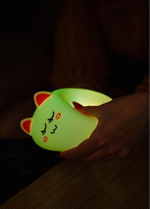 Бездротовий дитячий нічник, світильник на акумуляторі, силіконо8 фото