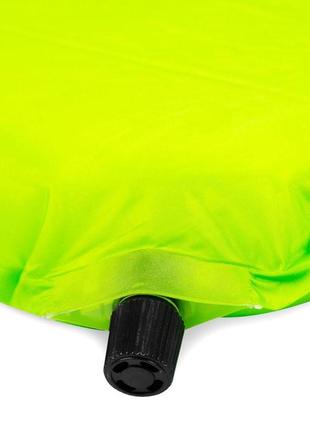 Самонадувний туристичний килимок (927851) 186х50 см spokey зелений (2000001263754)4 фото