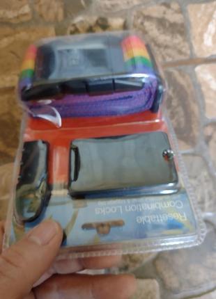 Ремень для багажа rainbow heavy duty x-long с кодовым замком3 фото