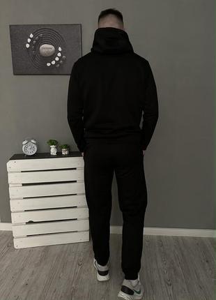 Демісезонний спортивний костюм under armour чорний худі + штани (двонитка)⚫️6 фото
