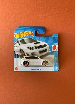 Машинка хот вилс субару subaru wrx sti hot wheels 2023