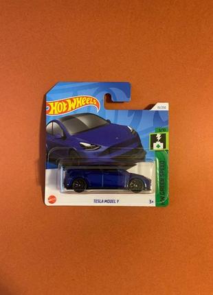 Машинка хот вілс тесла tesla model y hot wheels 2024