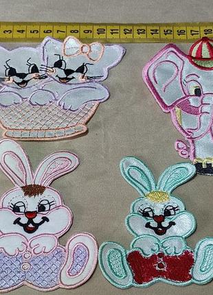 Вышитые наклейки для одежды | животные | термонаклейки | нашивки | аппликации