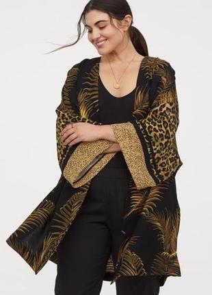 Кардиган кимоно в тропический принт от h&m