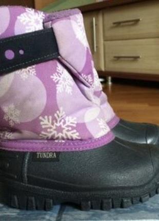 Tundra boots зимние сапоги ботинки для девочки 24 размер 15 см