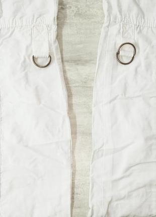 Женские, белые, спортивные штаны, карго, бриджи с регулируемыми по длине карманами, chicore6 фото