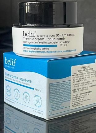 Крем belif the true cream aqua bomb with hyaluronic acid and niacinamide