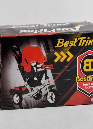 Дитячий триколісний велосипед 6588 best trike. фуксія(б). піна.6 фото