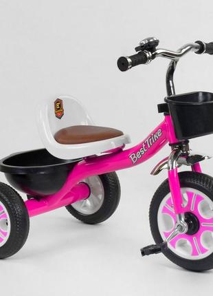 Дитячий триколісний велосипед best trike lm. рожевий.піна.1 фото