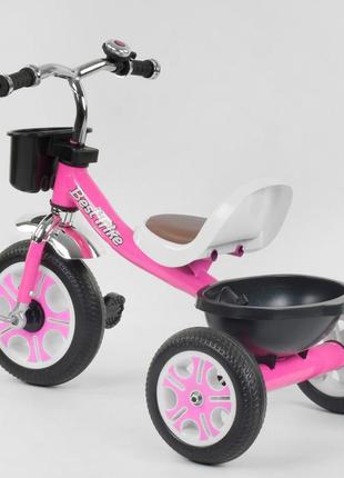 Дитячий триколісний велосипед best trike lm. рожевий.піна.2 фото