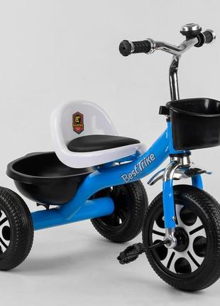 Дитячий триколісний велосипед best trike lm. блакитний. піна.1 фото