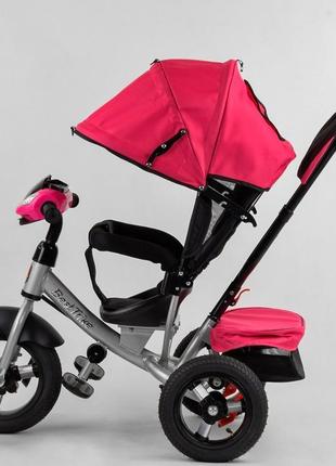 Дитячий триколісний велосипед 3390 best trike.рожевий(c).накачува4 фото