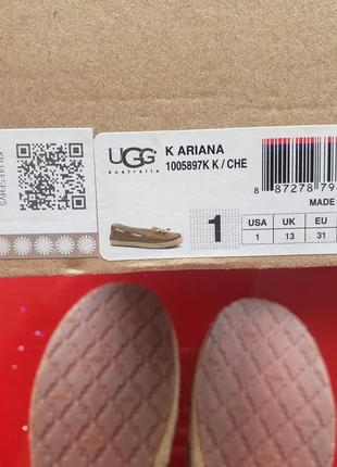 Ugg 31 р 20 см детские слипоны туфли мокасины угги весна лето кожа девочке7 фото