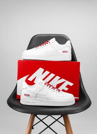 Nike air force supreme white, кроссовки найк 36рр - 45рр