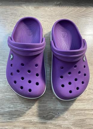 Фиолетовые crocs размер j 1 оригинал2 фото