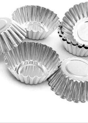 Набор из 10 штук металических форм для выпечки кексов, маффинов, пирожных, тарталеток6 фото