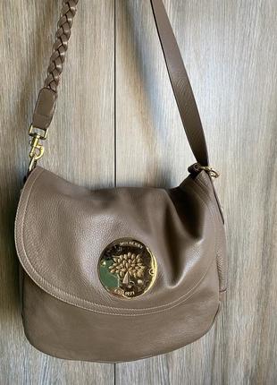 Сумка daria из коричневой кожи mulberry