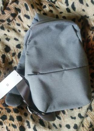 Рюкзак xiaomi mi city sling bag (light grey) новий1 фото