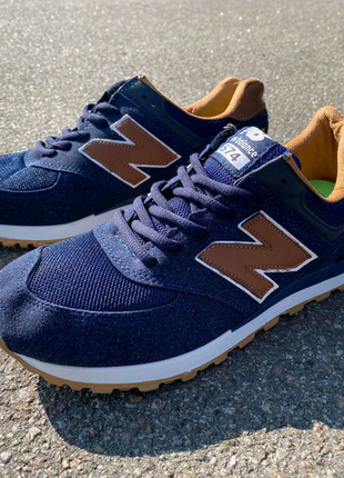 Кросівки new balance 574 blue/brown8 фото