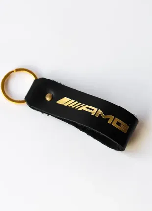 Брелок-петля "amg" черный с позолотой.