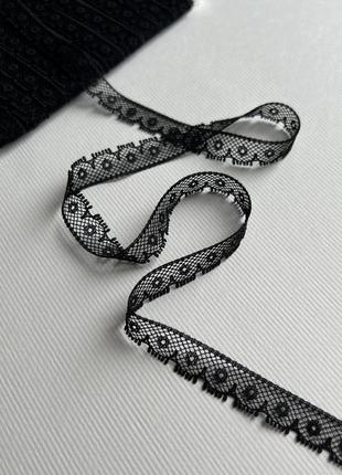 500/633 мереживо чорне 11мм поліакрил