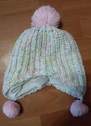Зимова шапочка для дівчинки1 фото