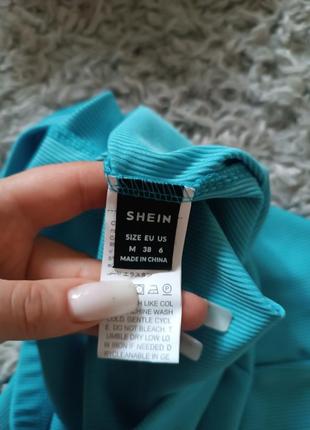 Блакитка мини юбка в рубчик shein 🩵 4
