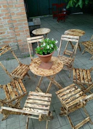 Стілець стіл дерев'яний розкладний