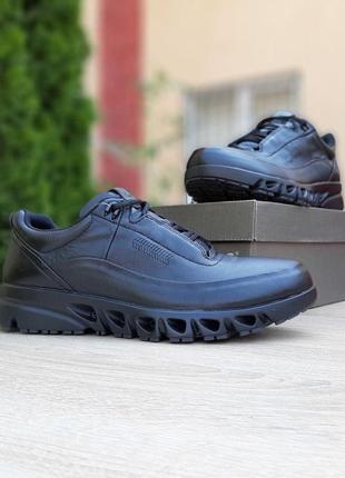 Мужски кроссовки ecco black черные